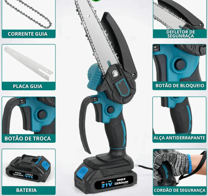 SerraForce X Pro™ -  Mini Serra Elétrica Portátil de Alta Potência