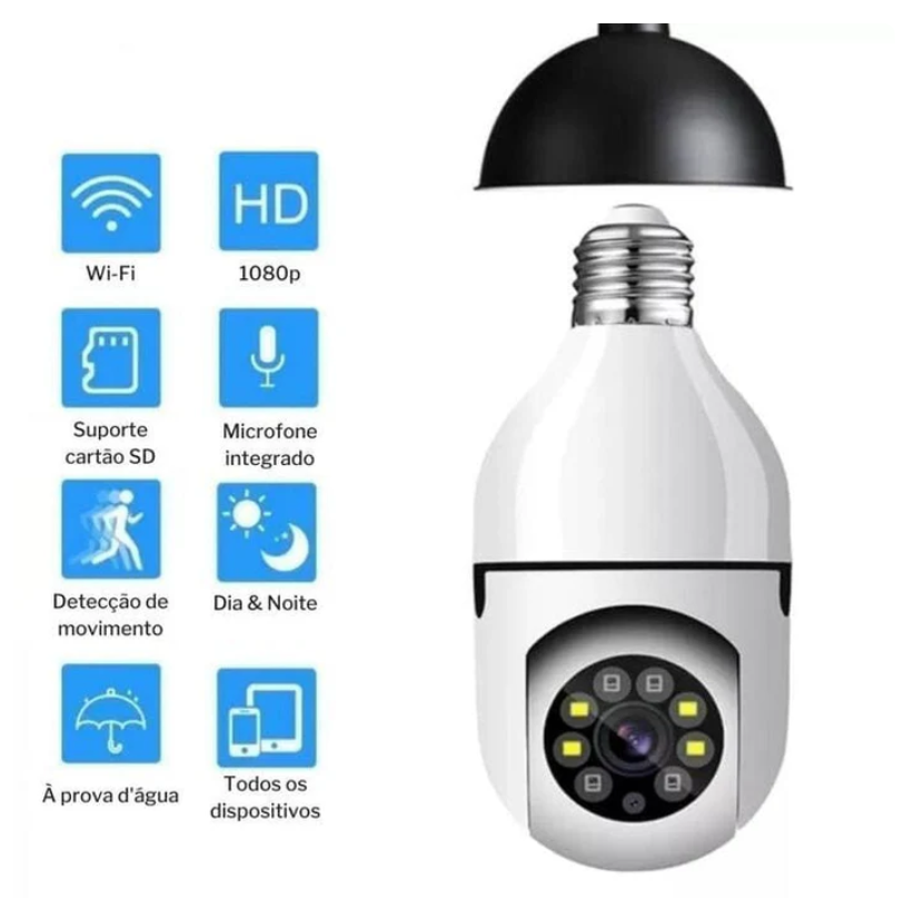 VisionGuard 360™ - Câmera Inteligente Wi-Fi de Segurança Full HD