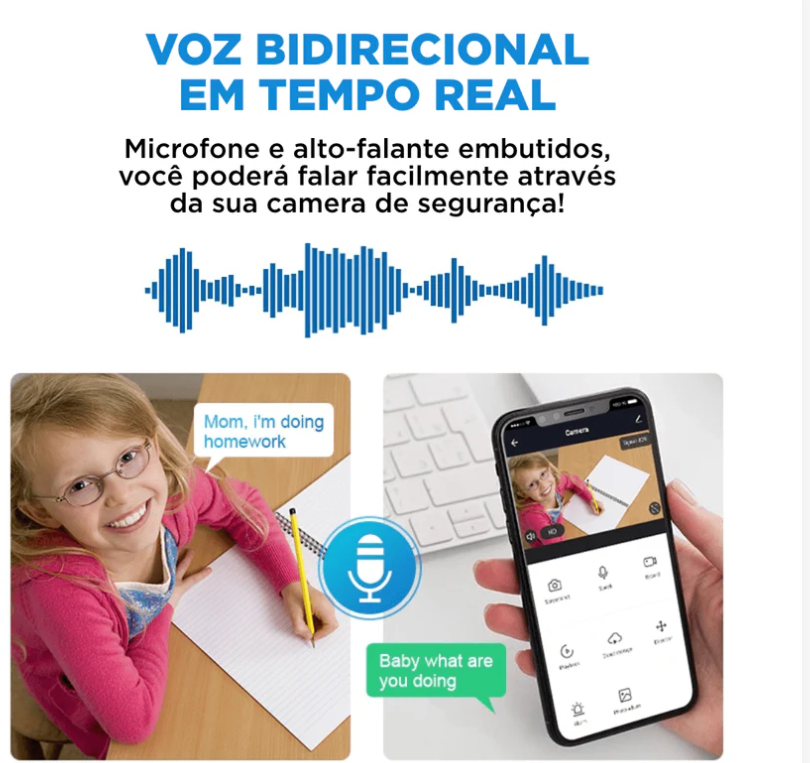 VisionGuard 360™ - Câmera Inteligente Wi-Fi de Segurança Full HD