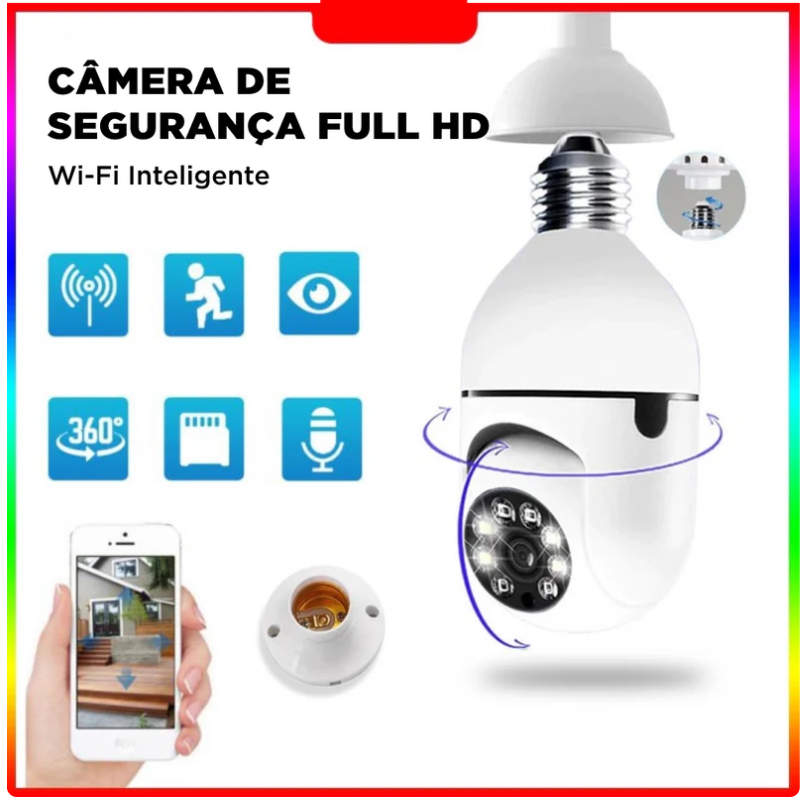 VisionGuard 360™ - Câmera Inteligente Wi-Fi de Segurança Full HD