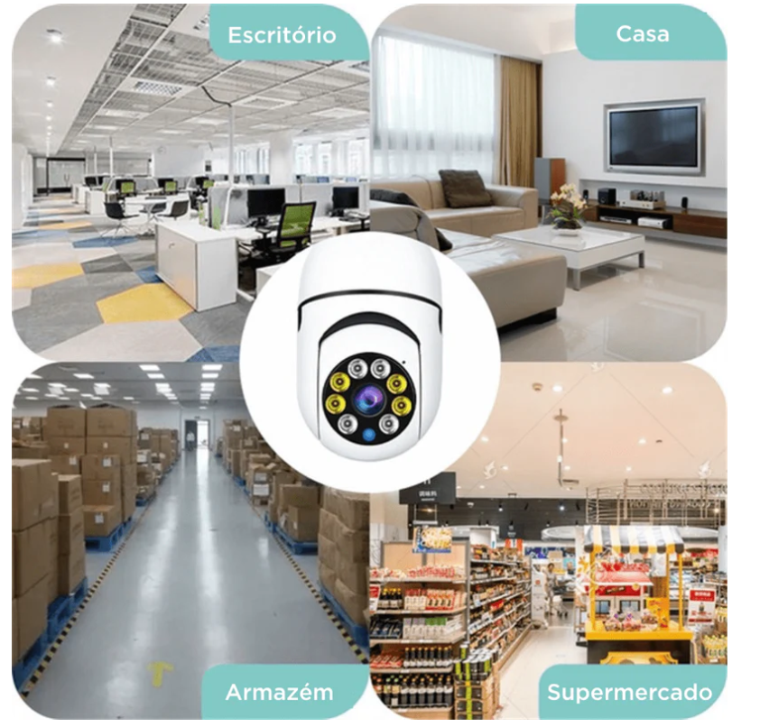 VisionGuard 360™ - Câmera Inteligente Wi-Fi de Segurança Full HD